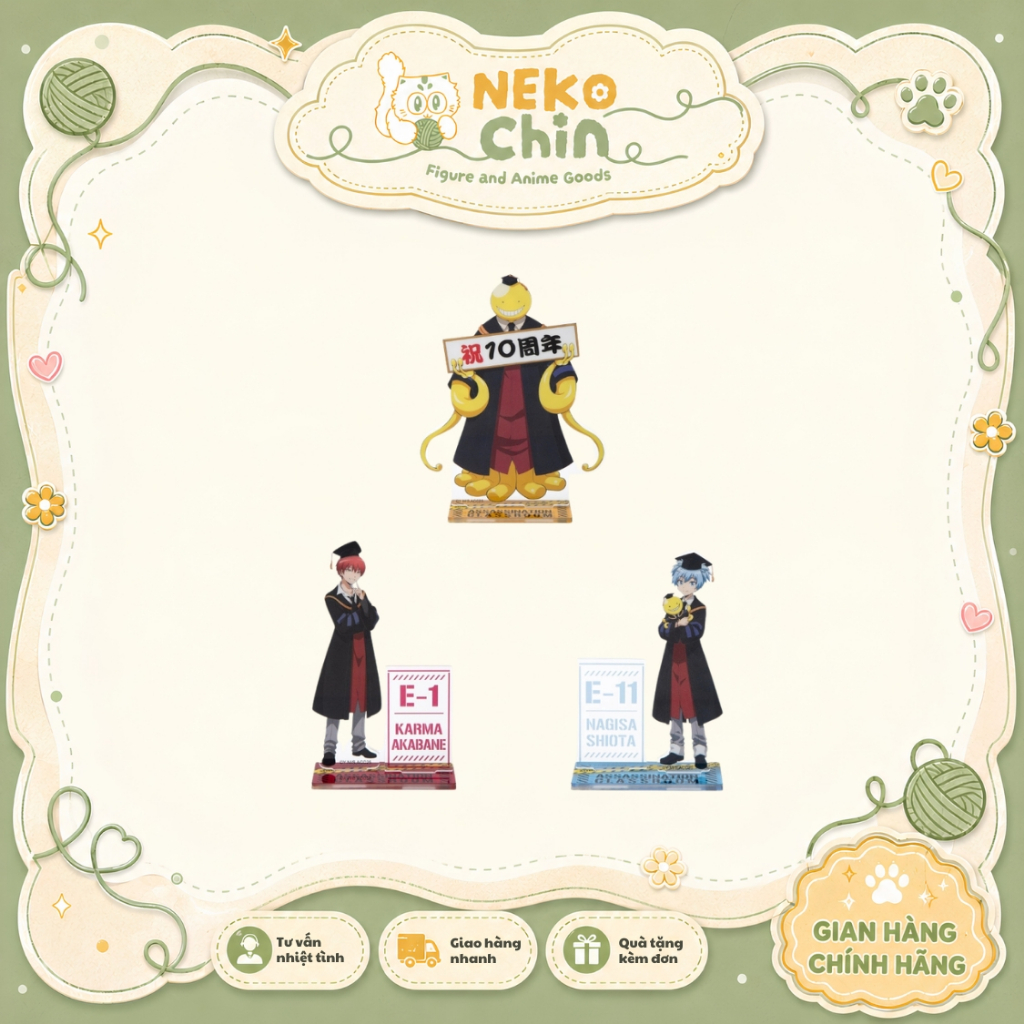 Standee Lớp Học Ám Sát - Assassination Classroom -  Koro-sensei, Karma, Nagisa