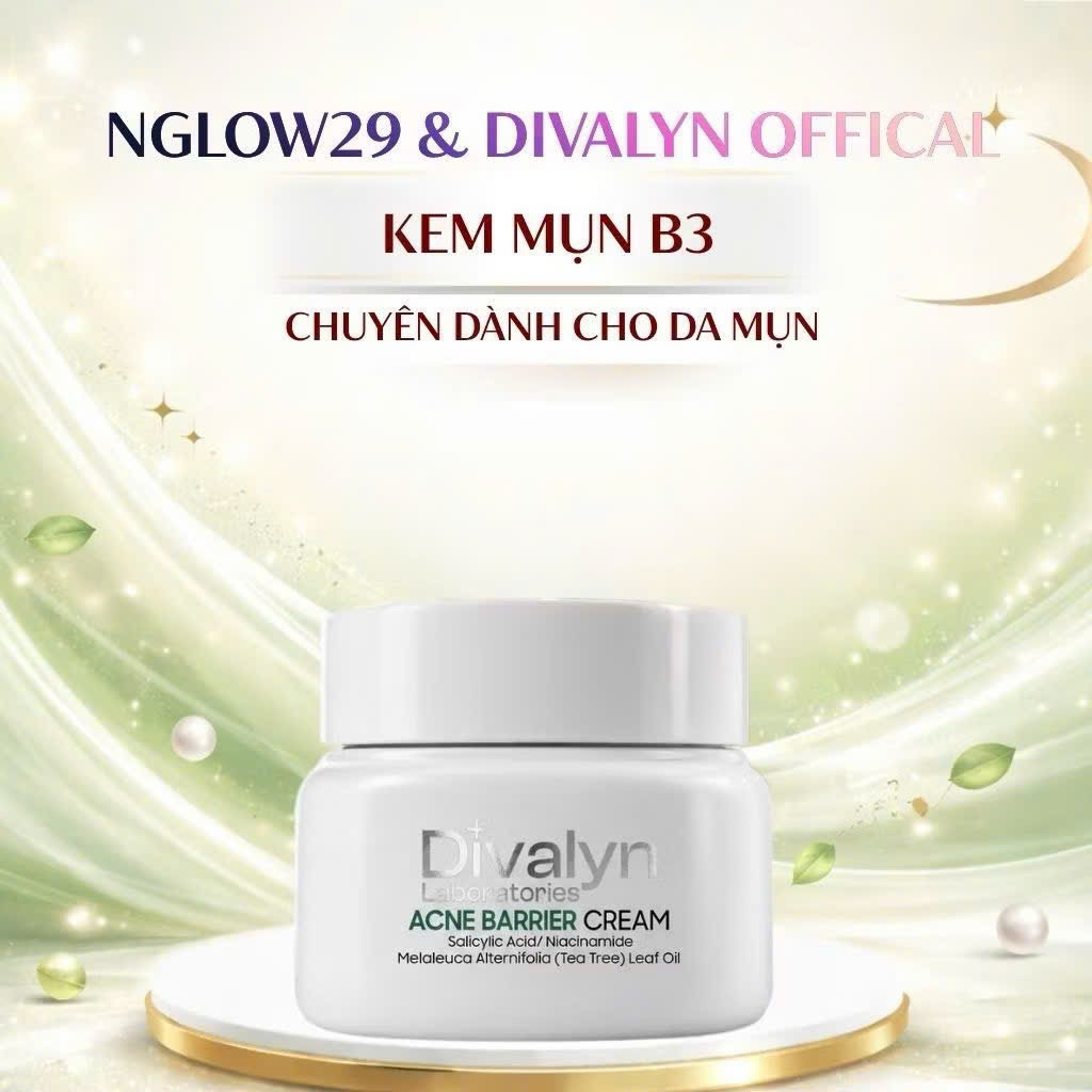 [ HÀNG CÔNG TY ] KEM MỤN B3 DIVALYN.Giúp da phục hồi- làm dịu da sau khi lấy nhân mụn.