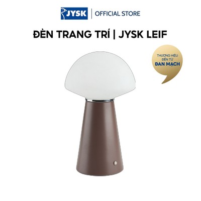 Đèn trang trí | JYSK LEIF | thủy tinh/thép | trắng/tím trầm | Ø15xC25cm