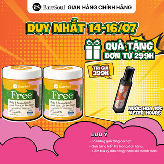COMBO 2 Muối tắm FREE tẩy da chết da đầu, tóc bản mới 330gx2