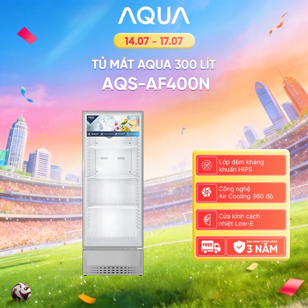 Tủ mát Aqua 280Lít AQS-AF400N - Hàng chính hãng