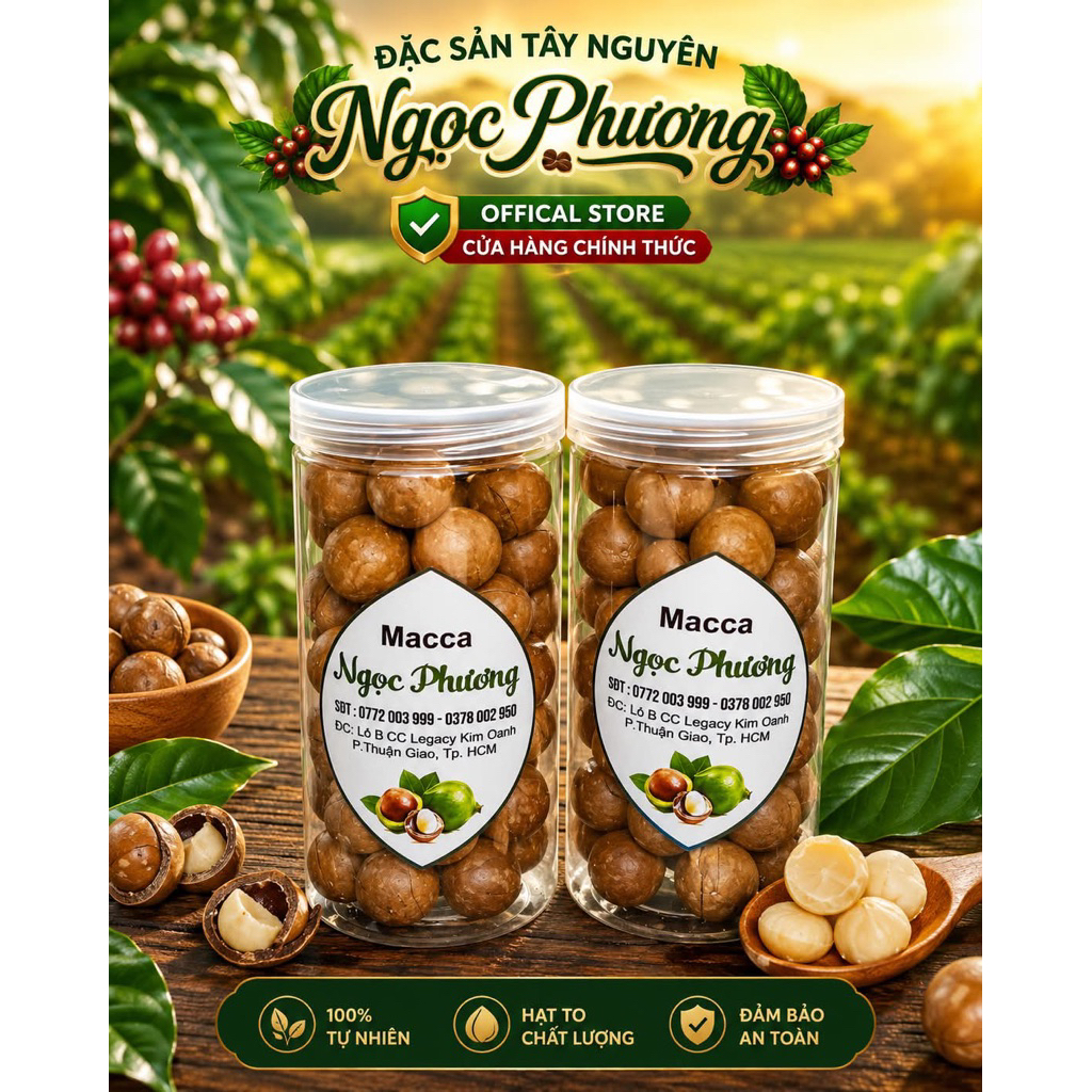 Hạt Macca nứt vỏ Ngọc Phương macca loại ĐẶC BIỆT dạng gói 1kg