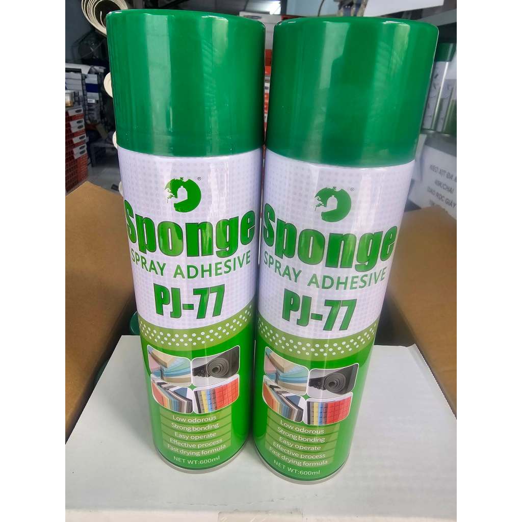 ( TPHCM) Combo 2 chai keo xịt đa năng pj77 - keo xịt pj77 - keo xịt dán tường pj77 - chai keo xịt dá