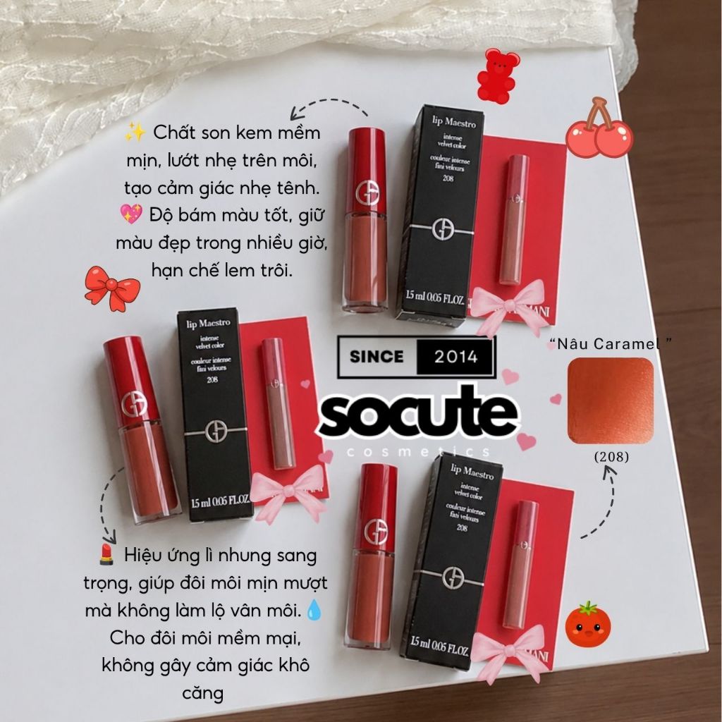 [Size Mini] Son Kem Arna Lip Maestro Cao Cấp Màu 208