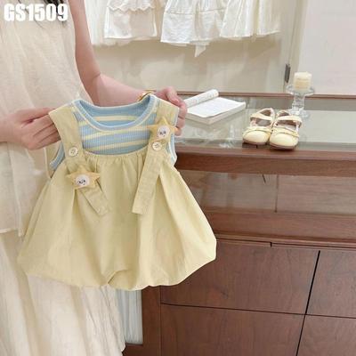 Set Áo Sát Nách Kèm Yếm Váy Cho Bé Gái 1 2 3 4 5 Tuổi MINTSCLOSET Quảng Châu - YE5162