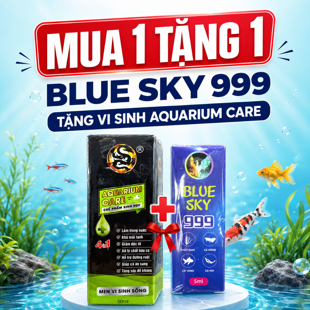 (Mua 1 tặng 1) Blue Sky 999 - Tặng vi sinh Aquarium Care