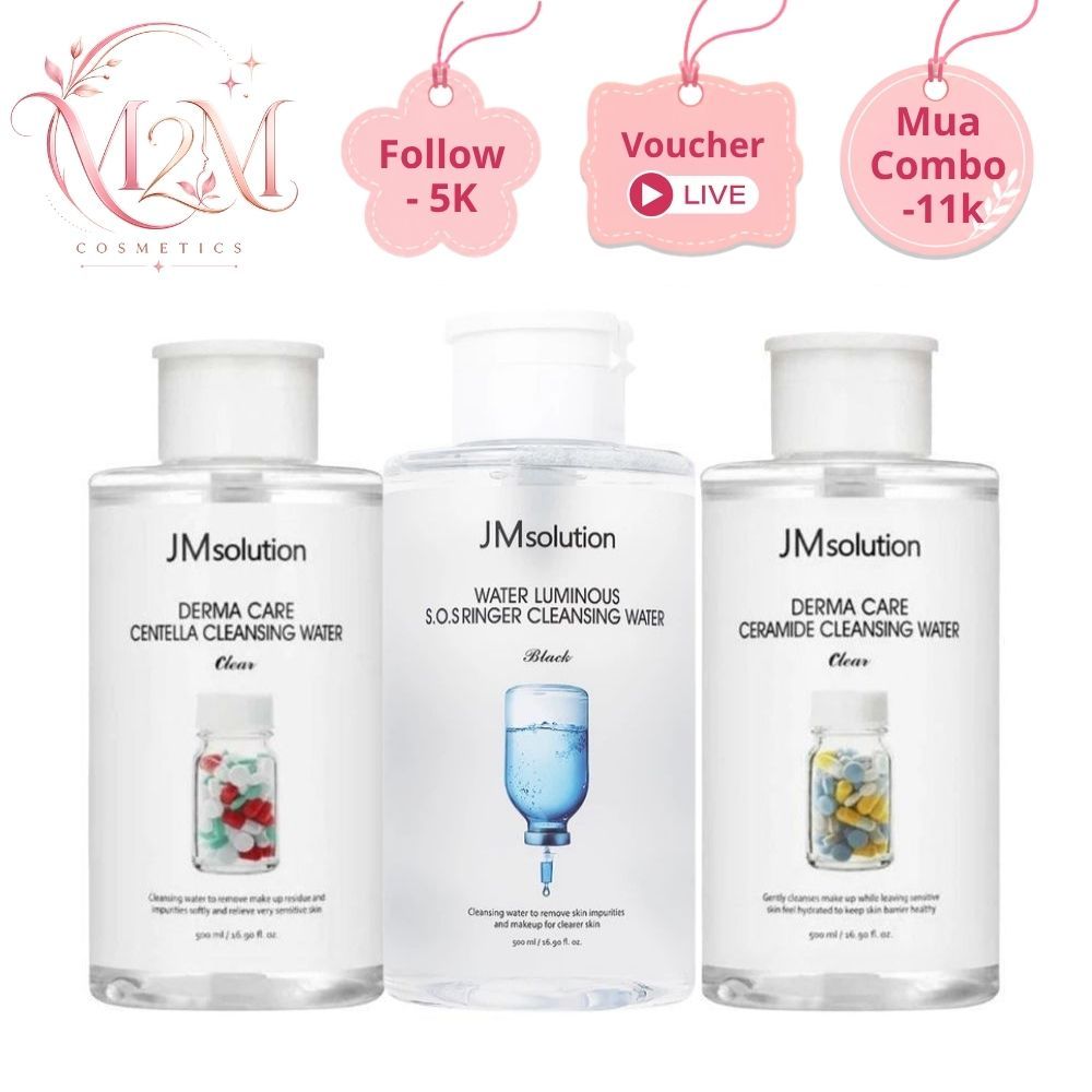 Nước tẩy trang JMsolution Cleansing Water giúp làm sạch da, giảm mụn