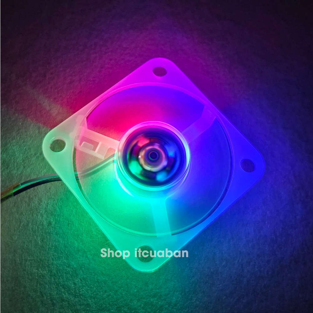 Fan led 4010 - Quạt tản nhiệt có led cỡ 4cm cho box dex