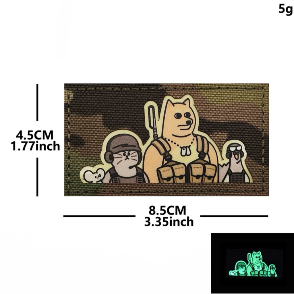 Patch_Velcro Miếng Dán Tactical Hoạt Hình DOGE