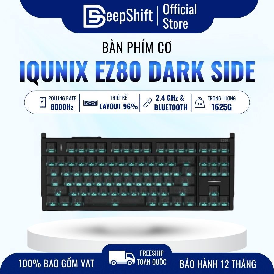 Bàn Phím Cơ Gaming IQUNIX EZ80 Dark Side RS HE TKL | Hall Effect | Rapid Trigger 0.005mm