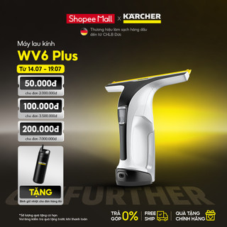 Máy lau kính cầm tay karcher wv 6 plus - thời gian sử dụng đến 100 phút - làm sạch nhanh chóng