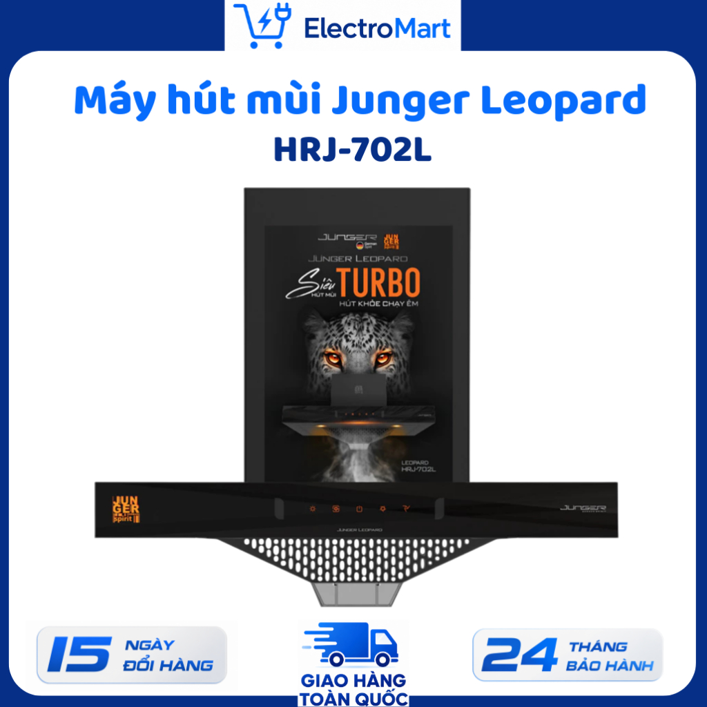 HRJ-702L - Máy hút mùi Junger Leopard 1300m³/h cảm ứng thông minh