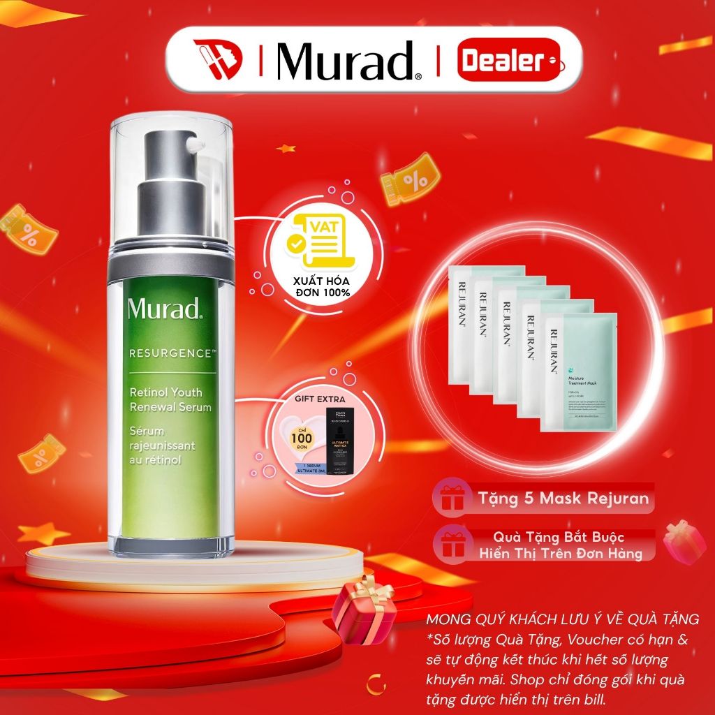Tinh chất retinol Murad tái tạo da, chống lão hóa Murad Retinol Youth Renewal Serum 30ml