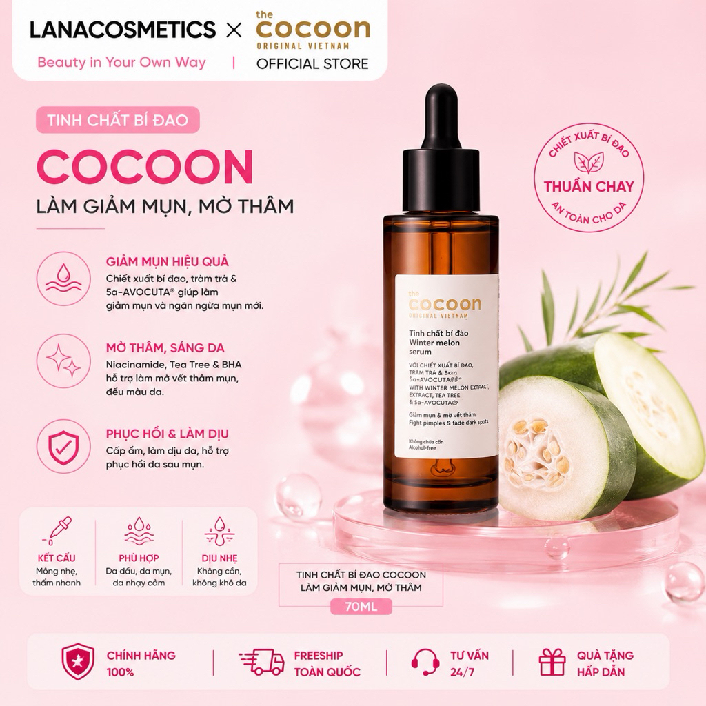 Tinh chất bí đao N7 the Cocoon Winter Melon Serum N7 - 70ml