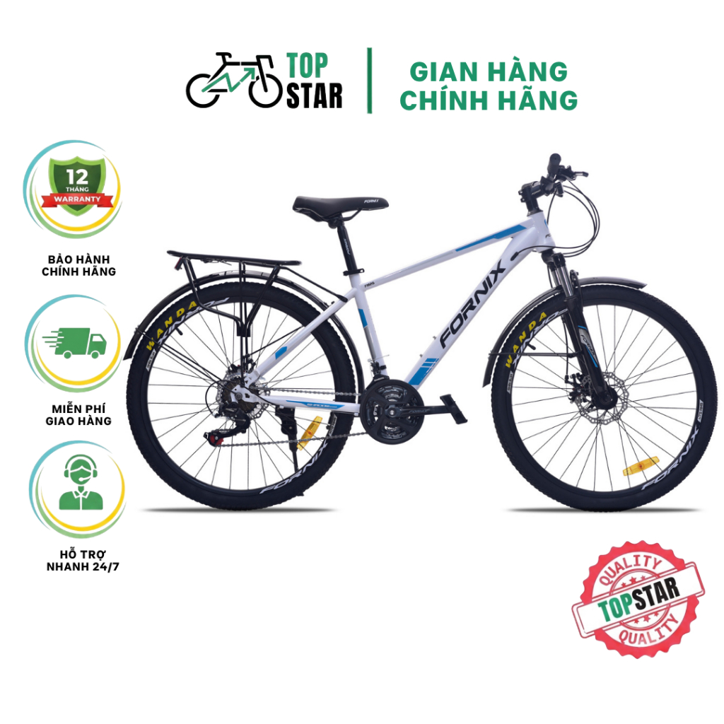 Xe Đạp Địa Hình Fornix FM26 Khung Thép Vòng Bánh 26 inch Bộ Truyền Động 21 Tốc 3 Đĩa 7 Líp