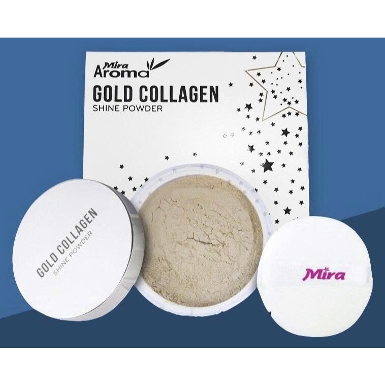 ✨ [MẪU MỚI] Phấn Phủ Mira Aroma Gold Collagen Shine Powder 18g – Căng Bóng, Kiềm Dầu, Mịn Màng ✨