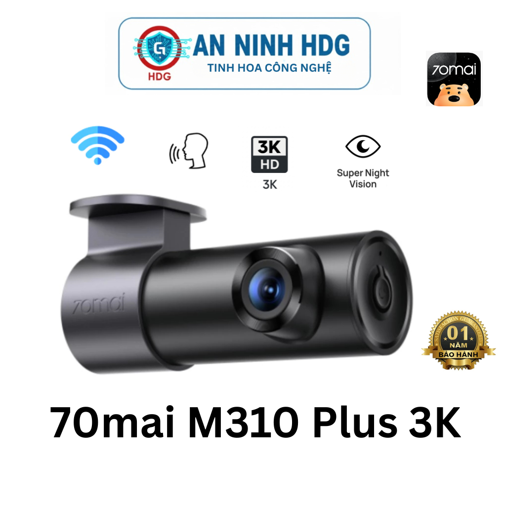 Camera hành trình 70Mai M310 Plus 3K - Phiên bản quốc tế  - Chính hãng