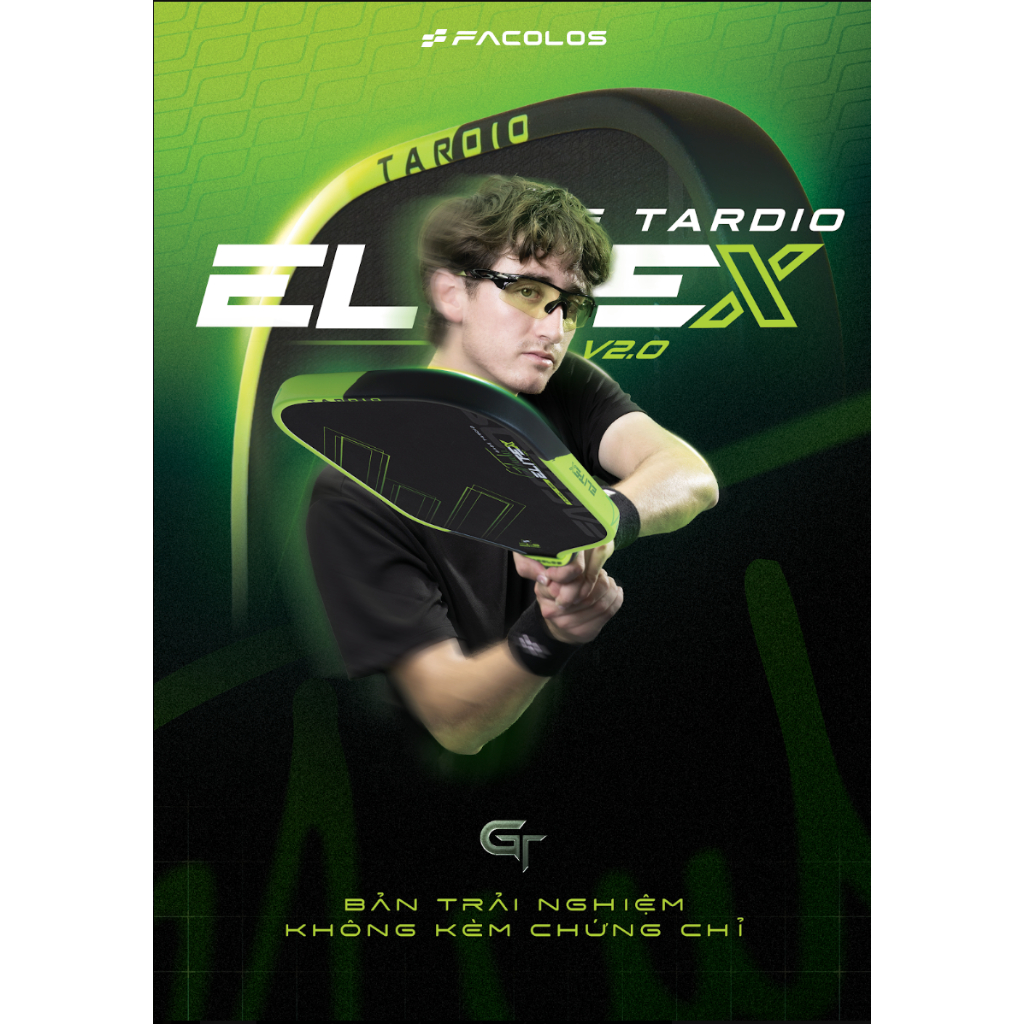 [FACOLOS] VỢT PICKLEBALL FACOLOS ELITE X V2.0 TARDIO SIGNATURE CHÍNH HÃNG (TẶNG CUỐN CÁN DÁN VIỀN)