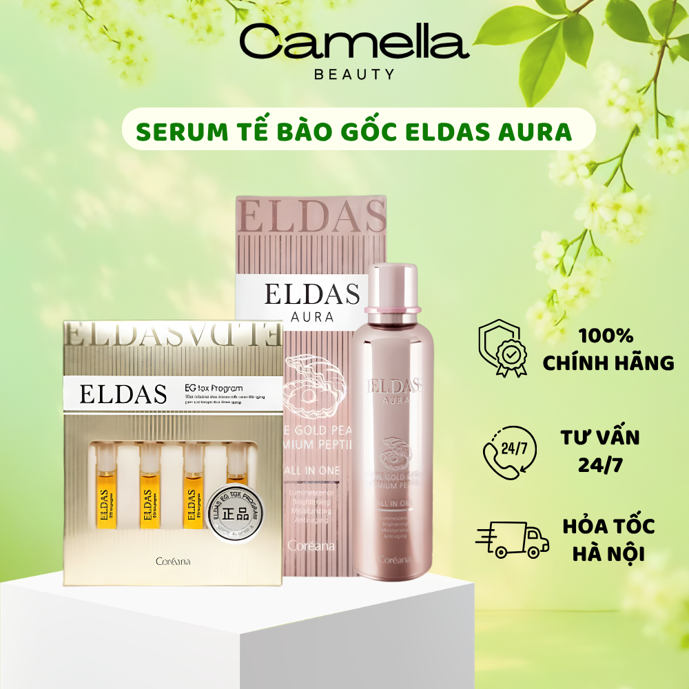 Serum Tế Bào Gốc ELDAS AURA Dưỡng Da Chuyên Sâu, Hỗ Trợ Chống Lão Hóa - Camella Beauty