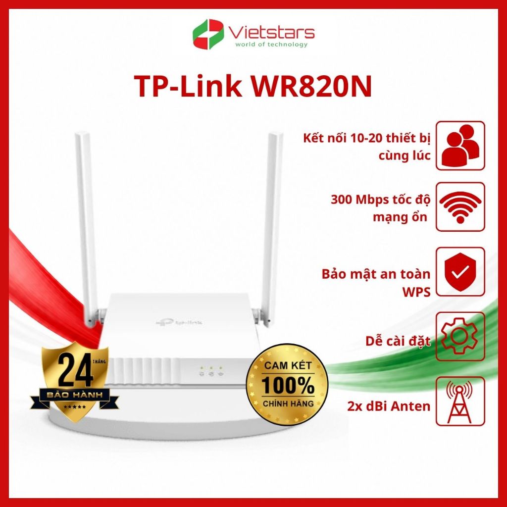Bộ định tuyến Tplink TL - WR 820N (2 Râu - 2 LAN)