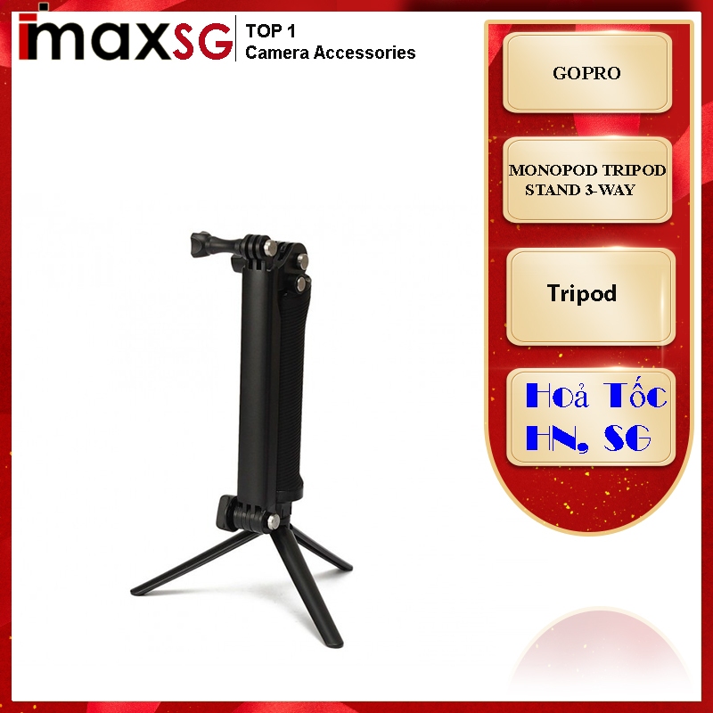 MONOPOD TRIPOD STAND 3-WAY CHO GOPRO, 3 KHỚP LINH HOẠT