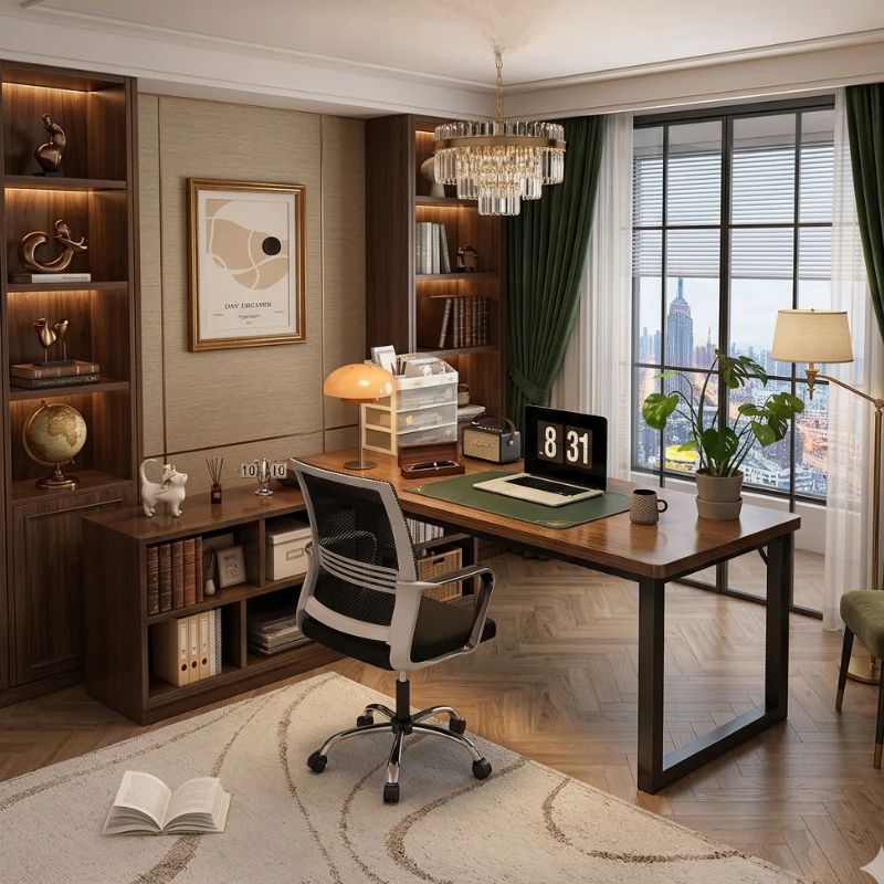[FURNI HOME] Bàn làm việc bàn học kết hợp kệ sách thương hiệu ILUMIA - GM131