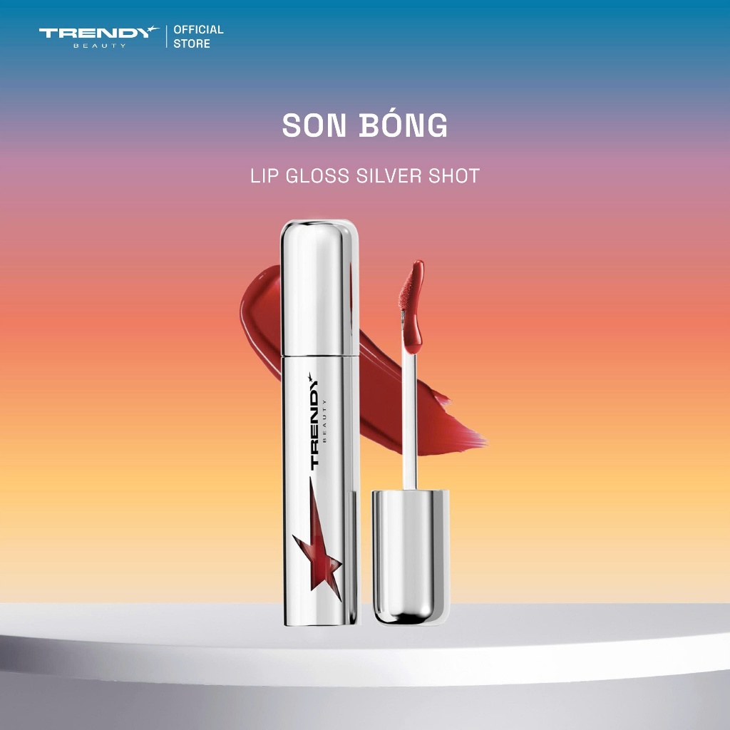 Son Bóng Trendy Beauty, Silver Shot Lips Gloss Collections 2026, CĂNG MỌNG, BỀN MÀU, 2.3g