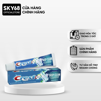 [NHẬP KHẨU MỸ] Kem Đánh trắng răng Crest DEEP CLEAN 153g