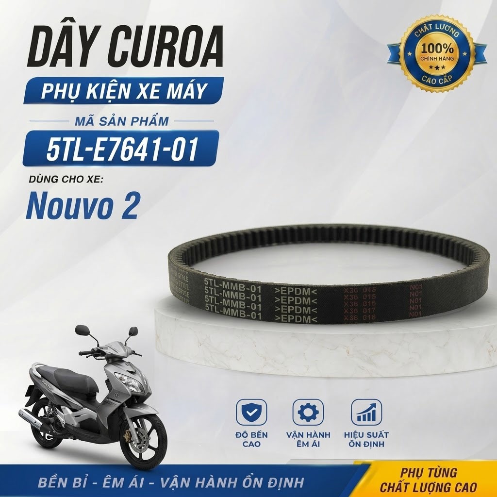 Dây Curoa Xe Nouvo 2 (1 Mặt) (5TL-E7641-01) – ÔM Sát Buly