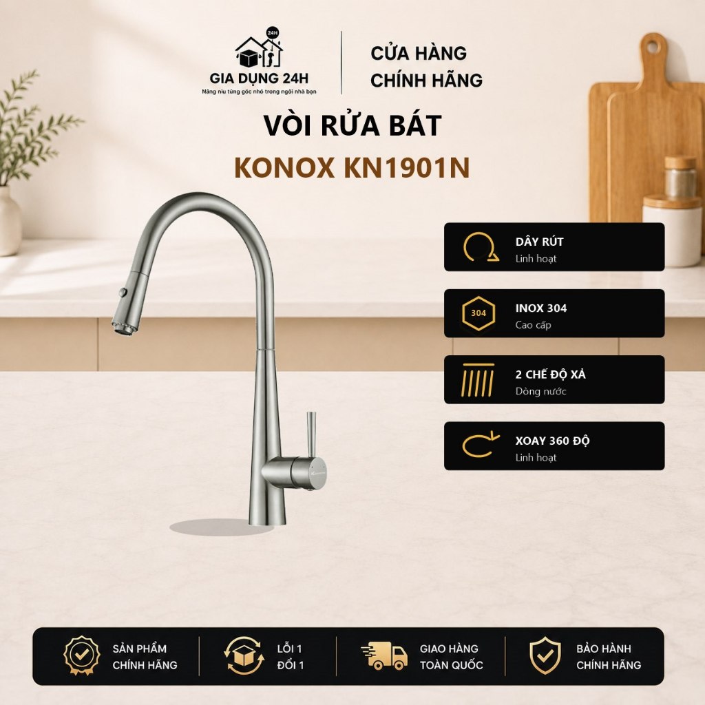 Vòi rửa bát Konox KN1901N
