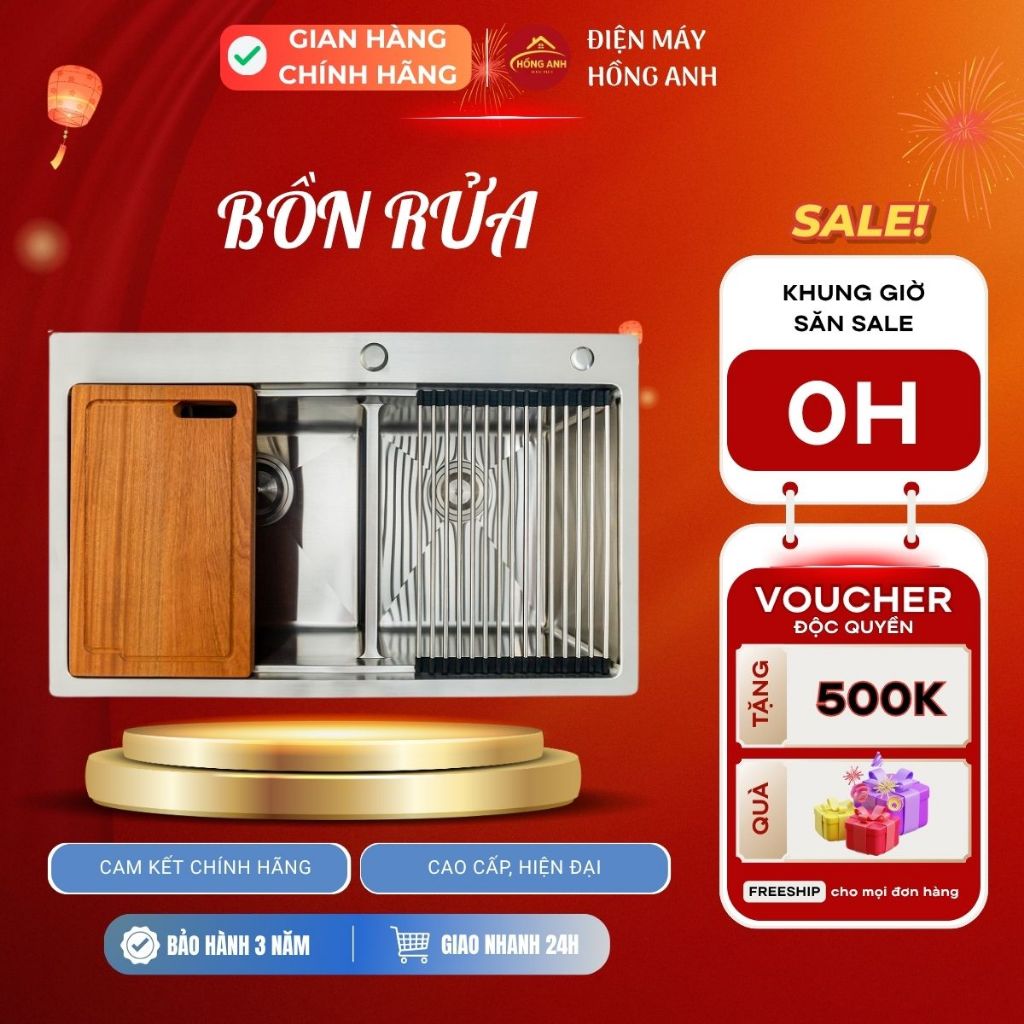 Chậu rửa bát Konox KN8250TD, inox 304, workstation lắp dương 2 hố, dày 1.0 cộng 4.0 mm chắc chắn