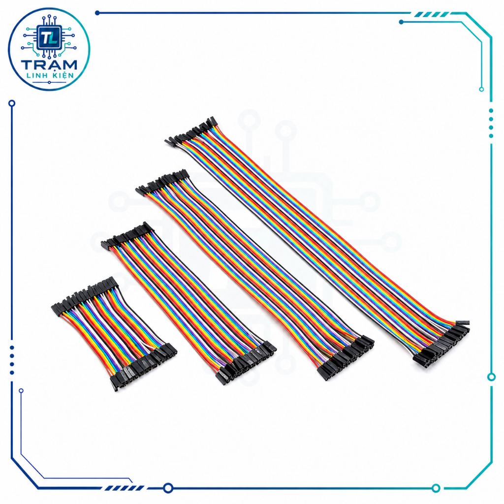 Dây cắm Breadboard Dupont 10cm 20cm 40 chân loại đực đực đực cái cái cái cho Arduino ESP32