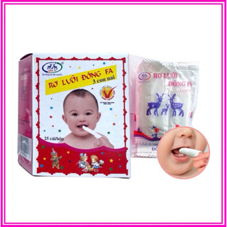 Rơ lưỡi Đông Fa 3 con nai, gạc rơ lưỡi vệ sinh răng miệng cho bé sơ sinh an toàn và tiện lợi