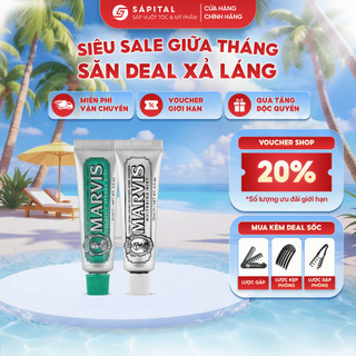 Kem đánh răng Marvis 10ml Chính hãng - Hỗ trợ làm trắng răng, Thơm miệng, Size 10ml nhỏ gọn tiện lợi