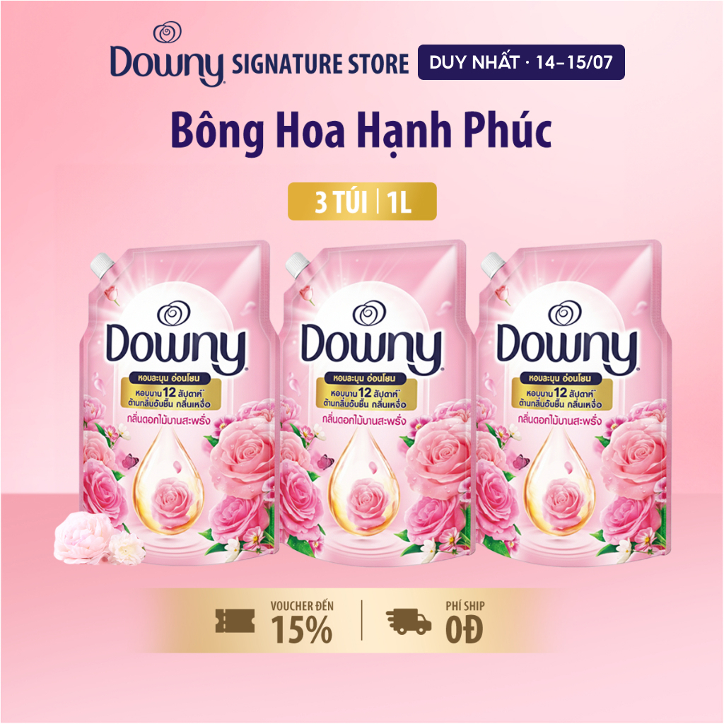 [Downy.] Combo 3 Nước Xả Vải Downy Nhiều Mùi - Túi 1L X3