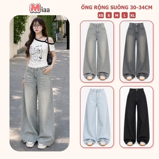 Quần Jean Ống Rộng Suông Basic MIAA Ống  30-33cm Dễ Mix Đồ Năng Động,Quần Jean Ver.3 Dài chất liệu Denim form nam nữ