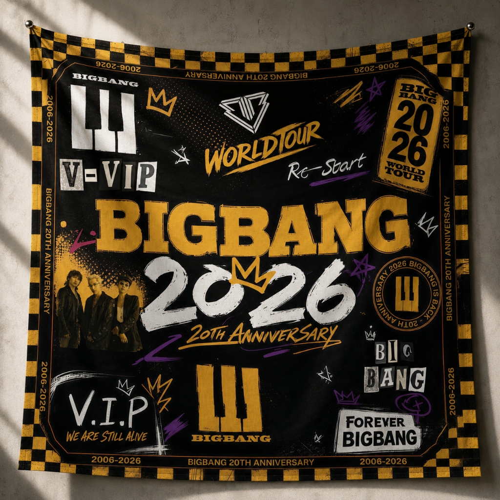 Khăn Bandana BIGBANG, Khăn đa năng Concert BIGBANG 20TH Anniversary 2026, Banada BigBang