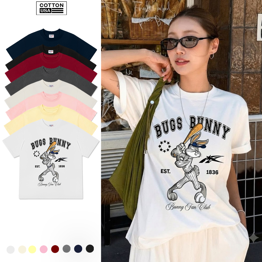 Áo Thun Relaxed Fit CottonUSA Vietnam "Baseball Bugs Bunny " -NT676NT