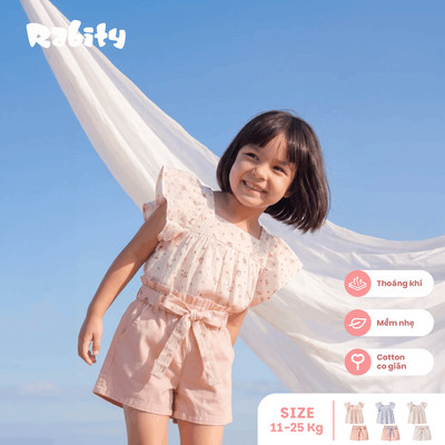  Bộ quần áo ngắn tay bé gái Rabity 959.005