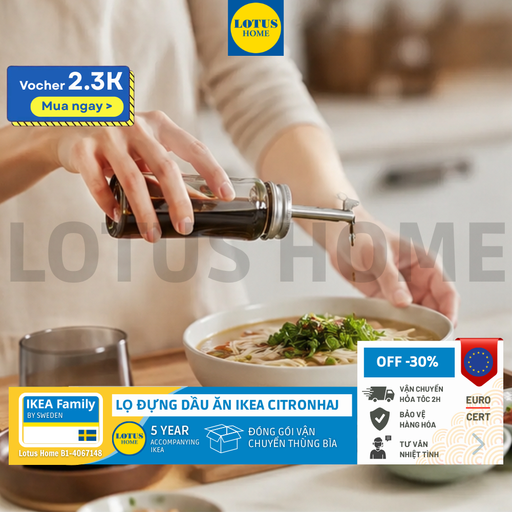 IKEA lọ đựng dầu oliu dầu nấu ăn và gia vị nấu nướng, có đầu rót IKEA CITRONHAJ