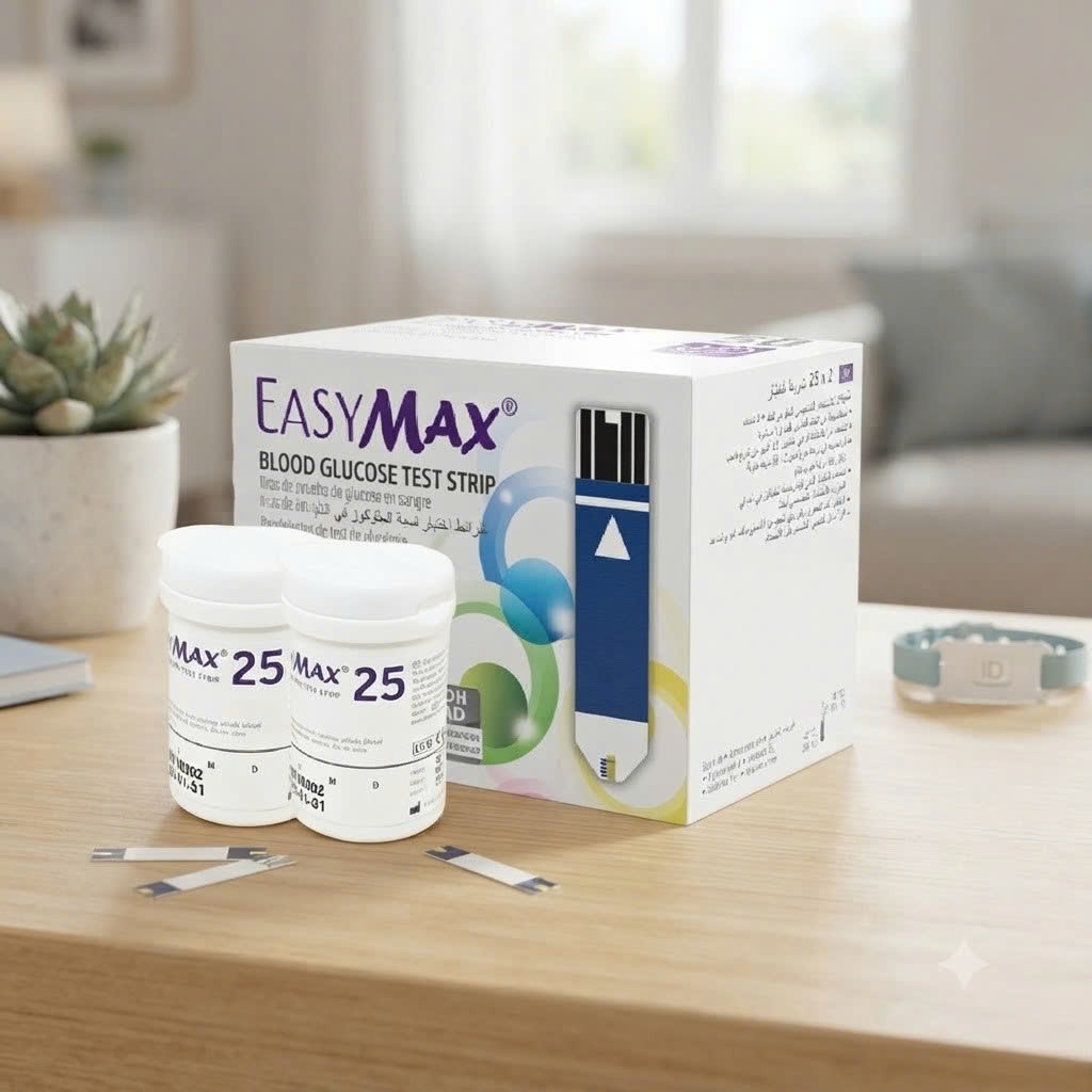 Hộp 25 Que Thử Đường Huyết Easy Max Date Xa