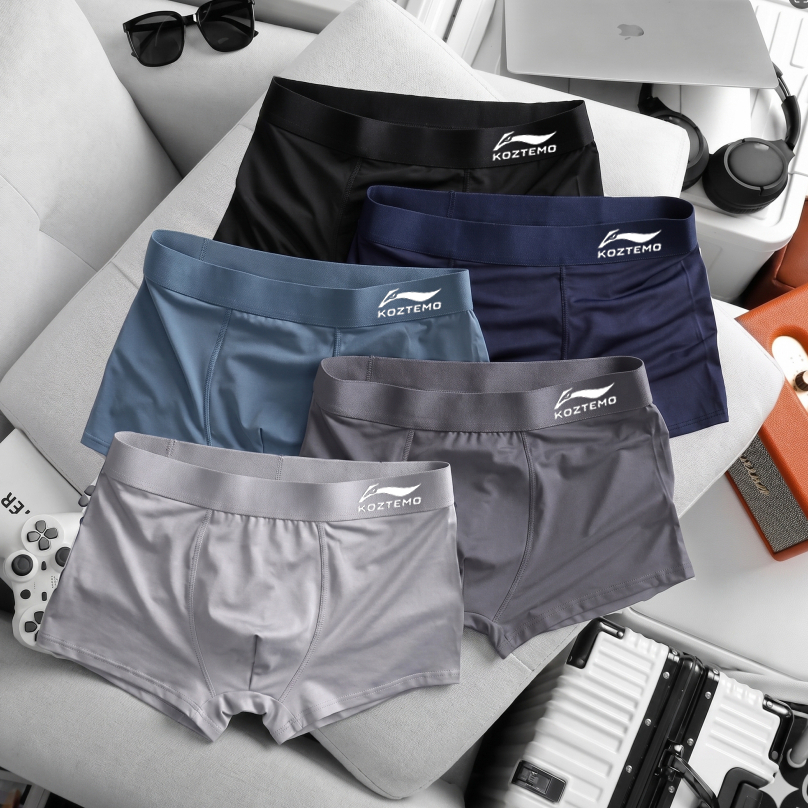 Combo 5 quần boxer nam KOZTEMO chất vải thun lạnh cao cấp co dãn 4 chiều thoáng khí KTM13