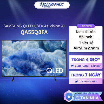 QA55Q8FA | Smart Tivi SAMSUNG 55 Inch QLED Q8FA 4K Vision AI QA55Q8FAAKXXV {Toàn Quốc}