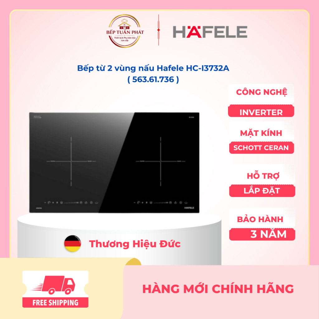 Bếp từ 2 vùng nấu Hafele HC-I3732A (536.61.736) , Bếp từ thương hiệu Đức