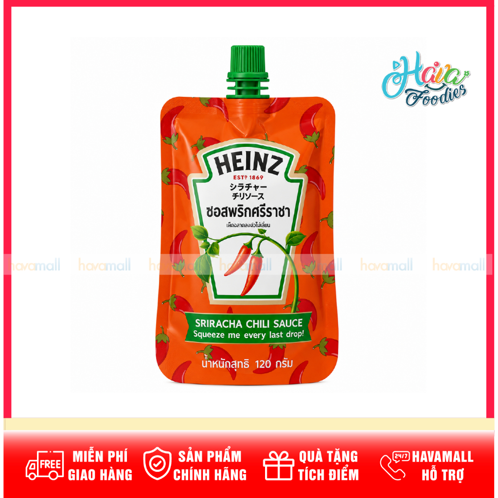 Tương Heinz Dạng Túi (Ketchup / Sriracha Chili Sauce) – Heinz Sauce Pouch