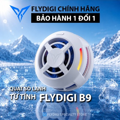 [Chính Hãng] [BH12T] Flydigi B9 | Quạt tản nhiệt sò lạnh từ tính dành cho điện thoại và máy tính bảng