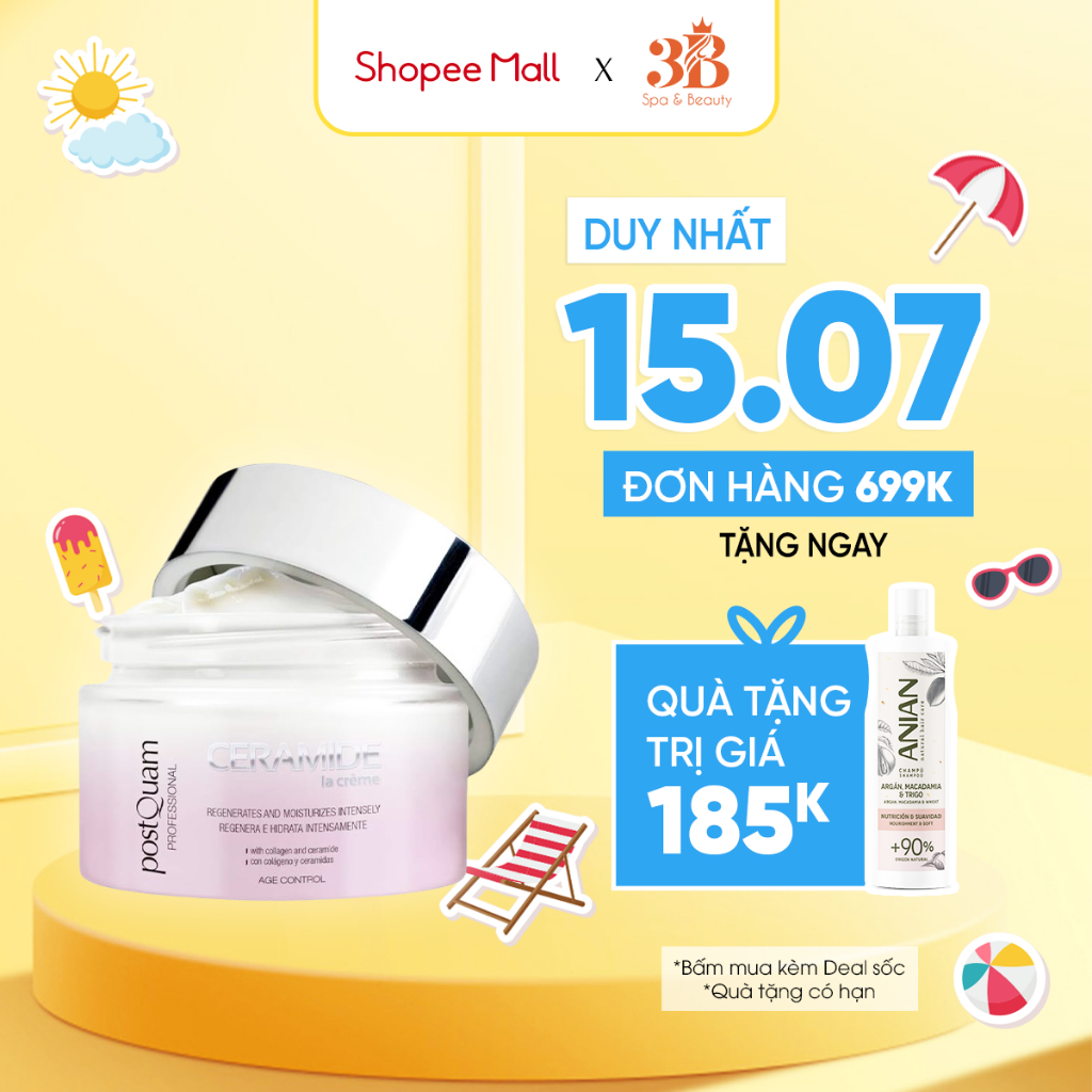 Kem Dưỡng Ceramide Dưỡng Ẩm, Tăng Độ Đàn Hồi Da POSTQUAM Ceramide Regenerating Night Cream 50ml Q99