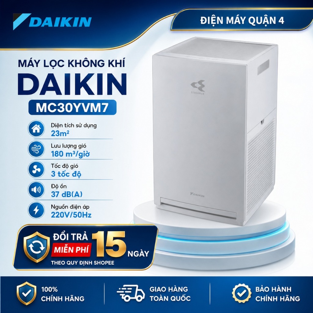 Máy Lọc Không Khí Daikin MC30YVM7 Streamer 23m2