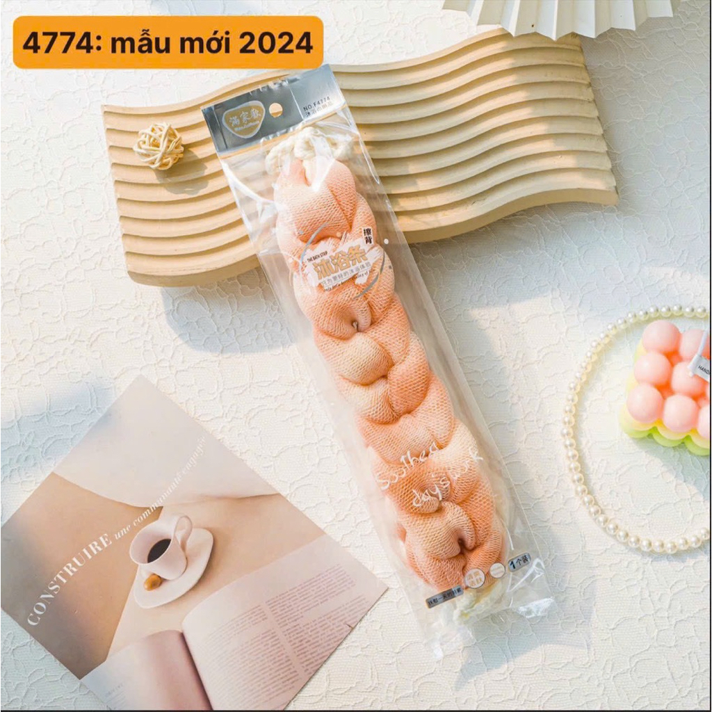 BÔNG TẮM KÌ LƯNG DẠNG DÀI CO GIÃN TẠO BỌT MÃ 4774