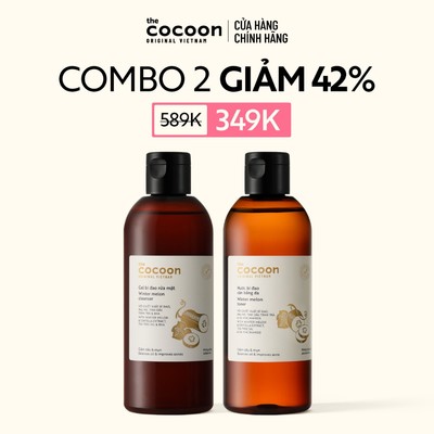[MUA 2 GIẢM 42%] Combo 1 Gel bí đao rửa mặt Cocoon 310ml + 1 Nước bí đao cần bằng da Cocoon 310ml